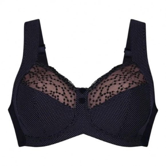 ANITA ORELY POST-SURGERY LUXURY BRA FOR BREAST FORM - BLACK 40G - Picture 4 of 13